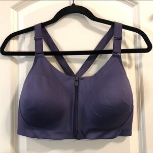 All in Motion Zip-Front Purple Sports Bra